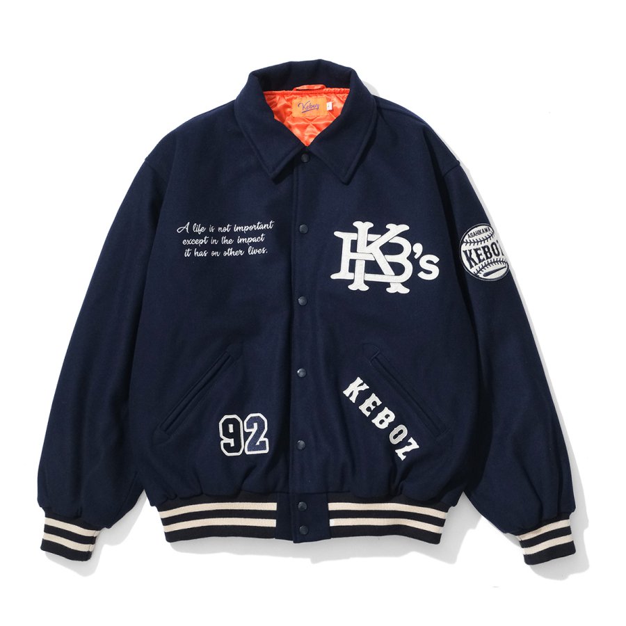 ケボズ KEBOZ MELTON VARSITY JACKET(507148240) | ケボズ(KEBOZ ケボズ KEBOZ MELTON VARSITY JACKET(507148240) | ケボズ(KEBOZ