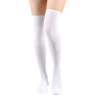 REAL STYLE/リアルスタイル REAL STYLE ニーハイソックス 白 ゴルフ 黒 靴下 レディース 女 おしゃれ 夏 ブラック ホワイト 無地 膝上 ロング コスプレ 学/507148746