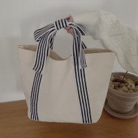 REAL STYLE/リアルスタイル REAL STYLE トートバッグ 布 キャンバス ミニ 手提げ ハンドバッグ リボン りぼん OL マチ付き ゴルフ ラウンドバッグ/507148773