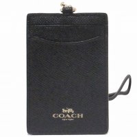 COACH/コーチ COACH コーチ カードケース COACH アウトレット クロスグレイン レザー ランヤード ID ケース F57311 IMBLK mens2021/507149271