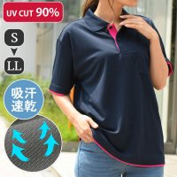 REAL STYLE/リアルスタイル REAL STYLE ポロシャツ 半袖 UVカット 吸汗速乾 吸水 ドライ ゴルフ 40代 レイヤード風 ポケット S M L LL/507149340