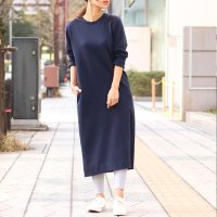 REAL STYLE/リアルスタイル REAL STYLE ワンピース レディース 長袖 ロング丈 スウェット トレーナー マタニティ マキシ丈 服 無地 綿混 上品/507149427
