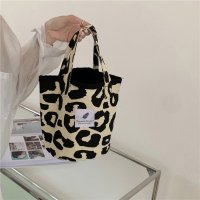 REAL STYLE/リアルスタイル REAL STYLE ミニトートバッグ 帆布 キャンバス 手提げ ハンドバッグ 軽い レオパード ヒョウ柄 韓国 かわいい/507149598