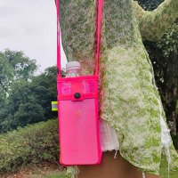 REAL STYLE/リアルスタイル REAL STYLE 水筒カバー 500ml 子供 肩掛け ペットボトルホルダー スマホ ショルダー バッグ メッシュ ポーチ/507149605