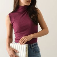 REAL STYLE/リアルスタイル REAL STYLE タートルネック 綿混 薄手 カットソー ノースリーブ タンクトップ インナー ネックカバー ハイネック/507149848