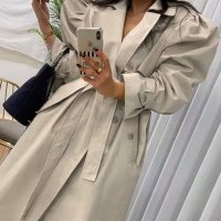 REAL STYLE/リアルスタイル REAL STYLE スプリングコート レディース トレンチコート ロング 春 黒 アウター 上品 オフィス ストライプ/507149862
