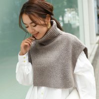 REAL STYLE/リアルスタイル REAL STYLE タートルネック ニット 首だけ シワ隠し ベスト ネックウォーマー 付け襟 コーデ 重ね着 厚手 リブ 首元/507149865