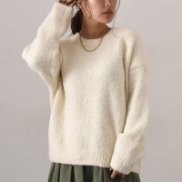 REAL STYLE/リアルスタイル REAL STYLE ニット 冬 長袖 厚手 セーター クルーネック 暖かい あったか 防寒 冷え対策 チクチクしない 洗える/507149906