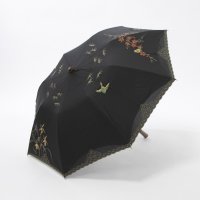 CHINOISERIE MODERN KYOTO/シノワズリーモダンキョウト シノワズリーモダン京都 女優日傘四君子刺繍かわず張りショート折りたたみ日傘/507149954