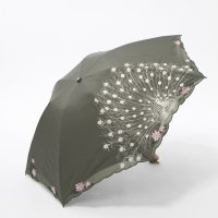 CHINOISERIE MODERN KYOTO/シノワズリーモダンキョウト シノワズリーモダン京都 孔雀刺繍ミニ折りたたみ日傘/507149972