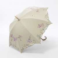 CHINOISERIE MODERN KYOTO/シノワズリーモダンキョウト シノワズリーモダン京都 女優日傘プレミアム蘭花刺繍かわず張り長日傘/507149975