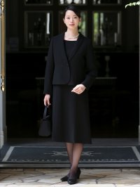 nina's/ニナーズ nina's 【TVドラマ「大病院占拠」ソニンさん着用】ブラックフォーマル・喪服・礼服/大きいサイズ/前開きワンピース/スーツ/507150041