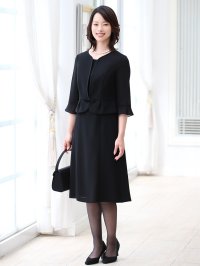 nina's/ニナーズ nina's 【夏用】ブラックフォーマル・喪服・礼服/前開きワンピース/スーツ/洗える/大きいサイズ/507150049