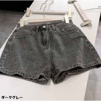 And Kawaii/アンドカワイイ And Kawaii ダメージデニムショートパンツ ハイウエストダメージショートパンツ ショーパン 春夏 韓国ファッション/507150073