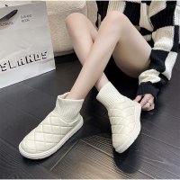 And Kawaii/アンドカワイイ And Kawaii ニットブーツ 軽量厚底タイプ ショートブーツ ソックス風 ショートブーツ レディース 暖かい 綿靴 秋冬/507150148