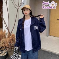 And Kawaii/アンドカワイイ And Kawaii パーカー トレーナー ロゴトップス ジップアップ 体型カバー 韓国ファッション 秋新作/507150156