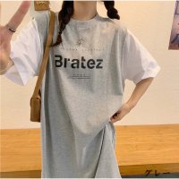 And Kawaii/アンドカワイイ And Kawaii ワンピース 半袖 膝丈ワンピ レディース 重ね風 夏服/507150158