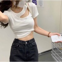 And Kawaii/アンドカワイイ And Kawaii 半袖Tシャツ 透かし ショートTシャツ レディース 夏 韓国/507150216