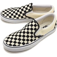 VANS/ヴァンズ VANS CLASSIC SLIP－ON BLACK－AND－WHITE－CHEKERBOARD/WHITE [VN000EYEBWW]/507151403