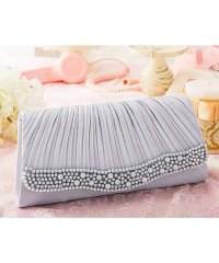 Retica/レティカ Retica プリーツ加工サテンパールラインストーンパーティーバッグ/507151759
