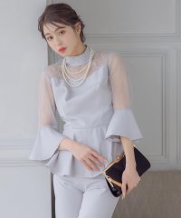 Retica/レティカ Retica ハイネック七分袖レース切り替えパンツオールインワンパーティードレス 大きいサイズ/507151880