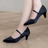 Retica/レティカ Retica フロントストラップサテンローヒールラメパンプス/507151910