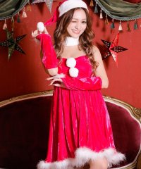 Tika/ティカ Tika クリスマスサンタコスプレふわふわサンタノースリーブワンピースサンタコスチューム5点セット【返品不可商品】/507151937