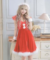 Tika/ティカ Tika レースフリル袖Aラインベロアサンタコスプレ 3点セット【返品不可商品】/507151966