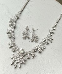 Retica/レティカ Retica シルバービジューリーフモチーフネックレスピアスセット/507152042