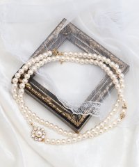 Retica/レティカ Retica フラワービジューモチーフアシンメトリーパールロングネックレス/507152055