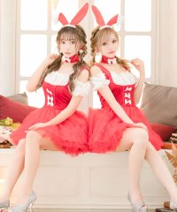 Tika/ティカ Tika バニーガールコスプレウエイトレスコスチュームオフショルダーフレアワンピース3点セット【返品不可商品】/507152077