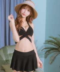 Retica/レティカ Retica クロスデザインパイルスカートガーリーセットアップホルターネックビキニ 水着 【返品不可商品】/507152276