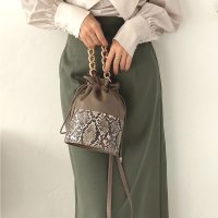 mirem/ミレム mirem Chain drawstring bag/507152347