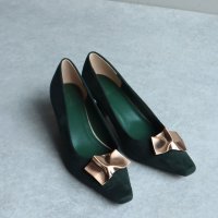 mirem/ミレム mirem Crumpled metal pumps/507152369