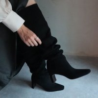 mirem/ミレム mirem Square loose long boots/507152374