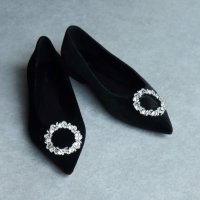mirem/ミレム mirem Velor bijou flat pumps/507152384