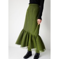 mirem/ミレム mirem Bicolor net lace skirt/507152406