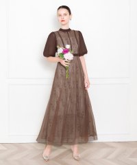 Leja/レジャ Leja 美脚効果ハイウエストチュールレース切り替えドレスワンピース結婚式 パーティードレス成人式 20代 30代 40代/507152484