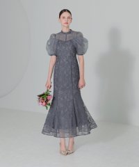 Leja/レジャ Leja オーガンジードレープパフスリーブマーメイドシルエットドレス美脚効果ドレス結婚式 パーティードレス20代 30代 40代/507152522