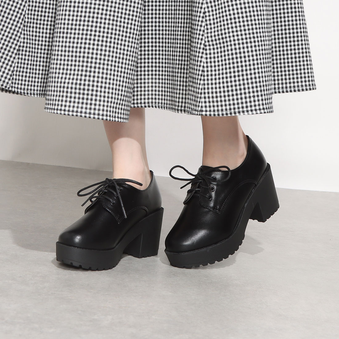 セール 32%OFF】厚底レースアップシューズ(507152557) | lus