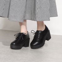 lus./厚底レースアップシューズ/507152557