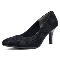 CAVOUR/カヴール CAVOUR パンプス レース グリッター パール アーモンドトゥ ハイヒール3e/507152645