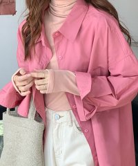 RIFF/リフ Riff ビッグシルエットで抜け感をメイク カラーシャツ オーバーサイズ ロングシャツ ブラウス カットソー 大きいサイズ ビッグサイズ ゆったり 長袖 /507152898