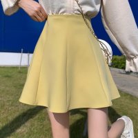 RIFF/リフ Riff ふわりと広がるフレアデザイン ミニフレアスカート インナーパンツ付き インナーパンツ付 ショート丈スカート ハイウエスト ボトム ボトムス 無地/507152915