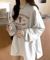RIFF/リフ Riff ロゴプリントプルオーバー オーバーサイズ プリントT クルーネック 大きいサイズ ビッグサイズ ゆったり Tシャツ カットソー プルオーバー ト/507152934