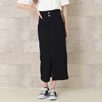 RIFF/リフ Riff ハイウエストスリットスカート ロングスカート タイトスカート ボトム 無地/507152982