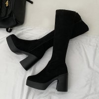 Shoes in Closet/シューズインクローゼット Shoes in Closet －シュークロ－ 厚底 チャンキーヒール スタイリッシュ ロングブーツ 1848/507153089