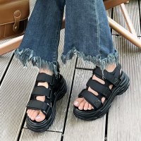 Shoes in Closet/シューズインクローゼット Shoes in Closet －シュークロ－ 軽量厚底 高反発クッションソール ベルクロ スポーツサンダル 7485/507153149