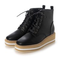 CHICS/シックス CHICS 厚底ウェッジソールレースアップショートブーツ/507153151