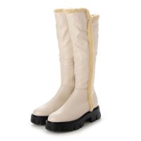 CHICS/シックス CHICS 厚底トラックソールボアデザインロングブーツ/507153156